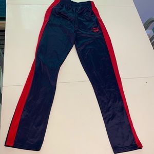 PUMA boys navy and red track pants